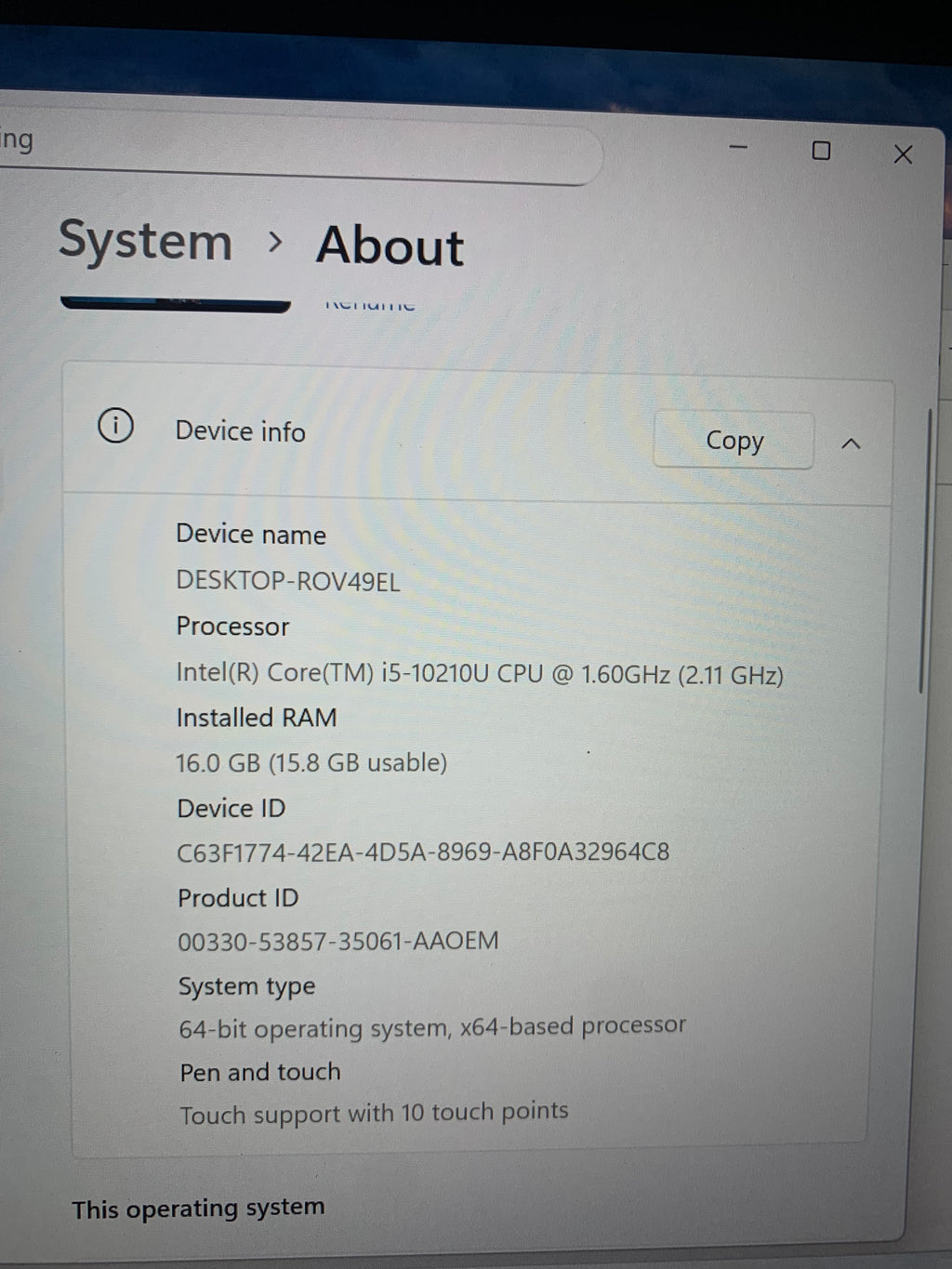 Lenovo Thinkpad T14 Gen 1 | 512 GB SSD | 16GB RAM | Core i5 10th Gen | 14" Touchscreen