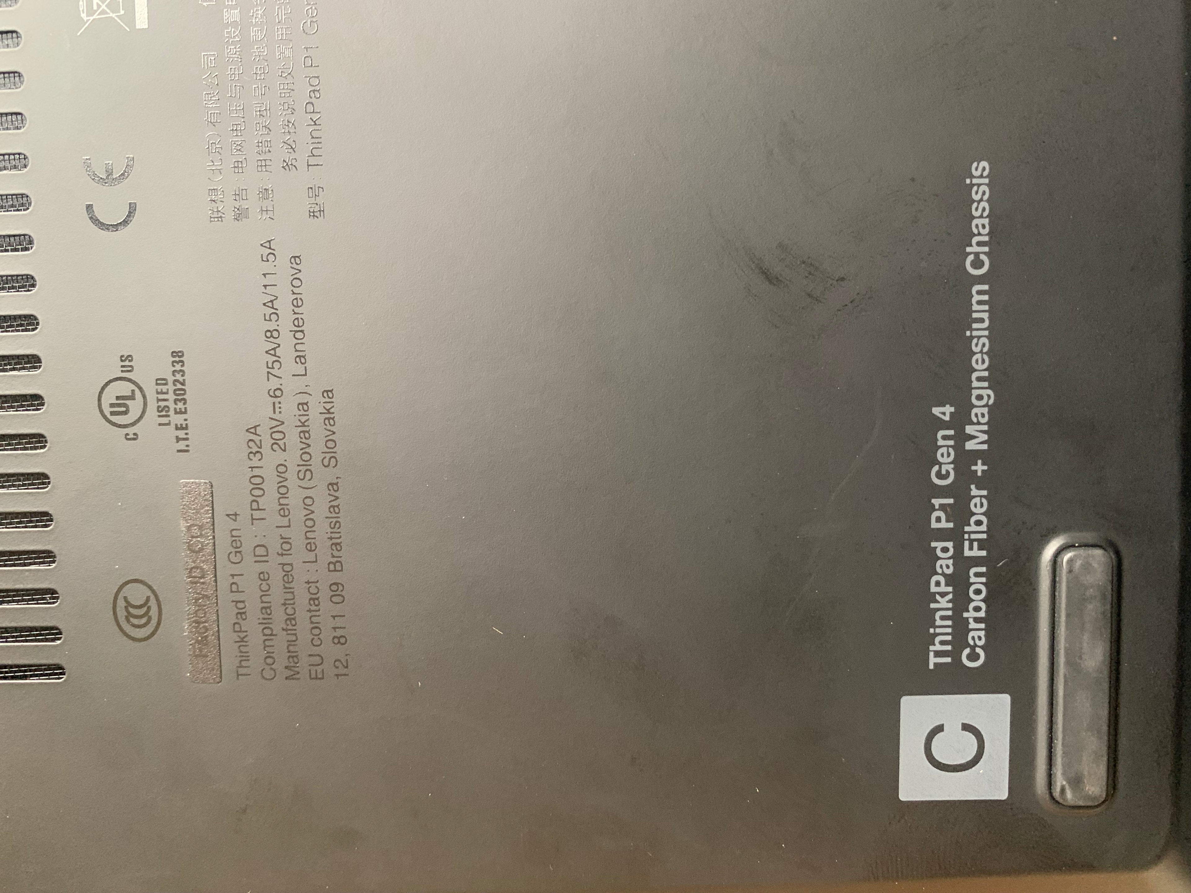 Lenovo Thinkpad P1 Gen 4 | 512 GB SSD | 16GB RAM | Core i7 11th Gen | NVIDIA Graphics