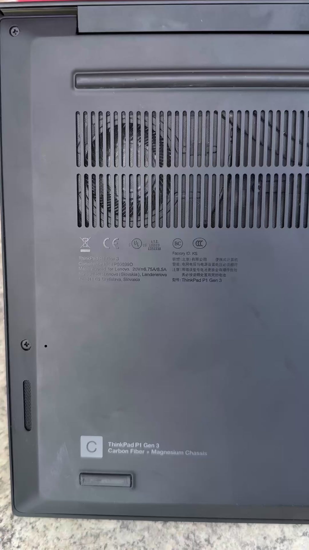 Lenovo ThinkPad P1 Gen 3 – Core i7 | 16GB RAM | 512GB SSD | NVIDIA Graphics